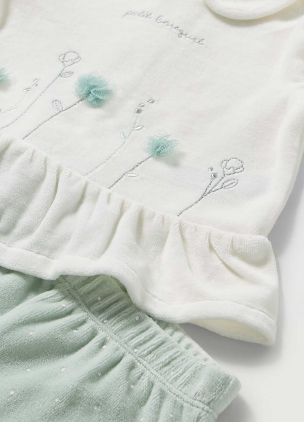 Set bluză și pantaloni cu imprimeu floral
