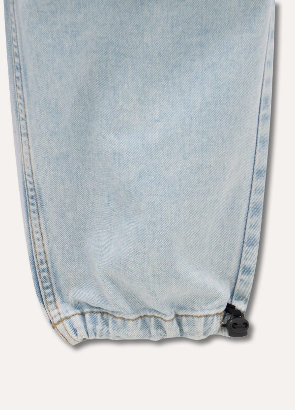 Pantaloni cargo din denim (albastru deschis)