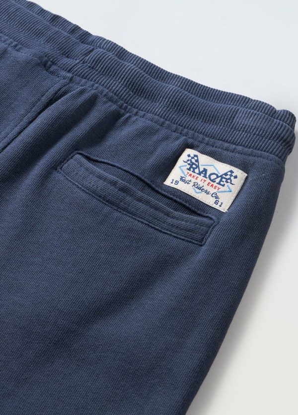 Pantaloni de Trening Bleumarin cu Șnur