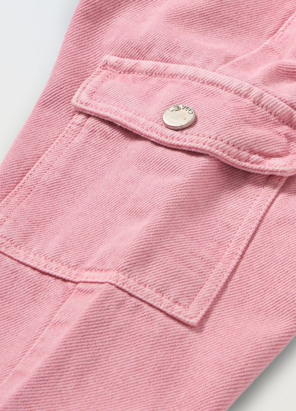 Pantaloni Cargo Roz pentru Fetițe